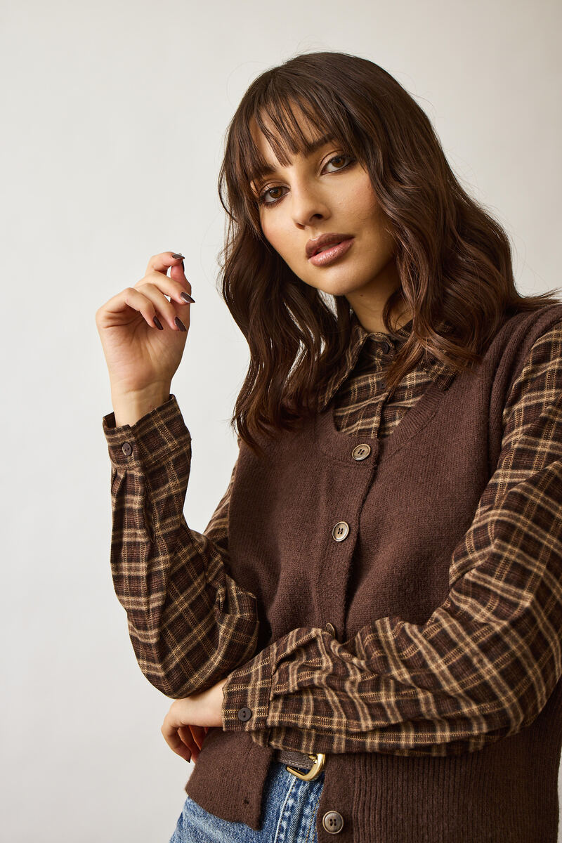Camicia Con Gilet testa di moro|Colore:Testa di moro