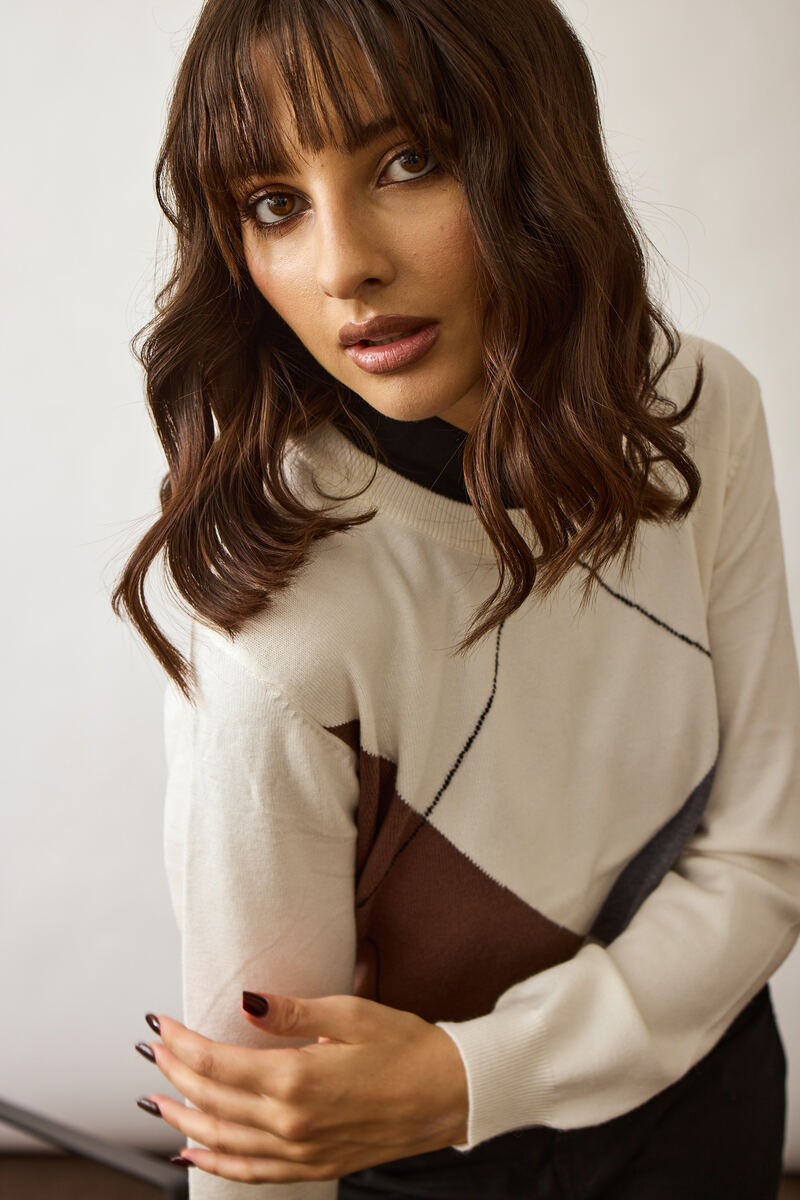 Maglia Rombi bianco|Colore:Bianco