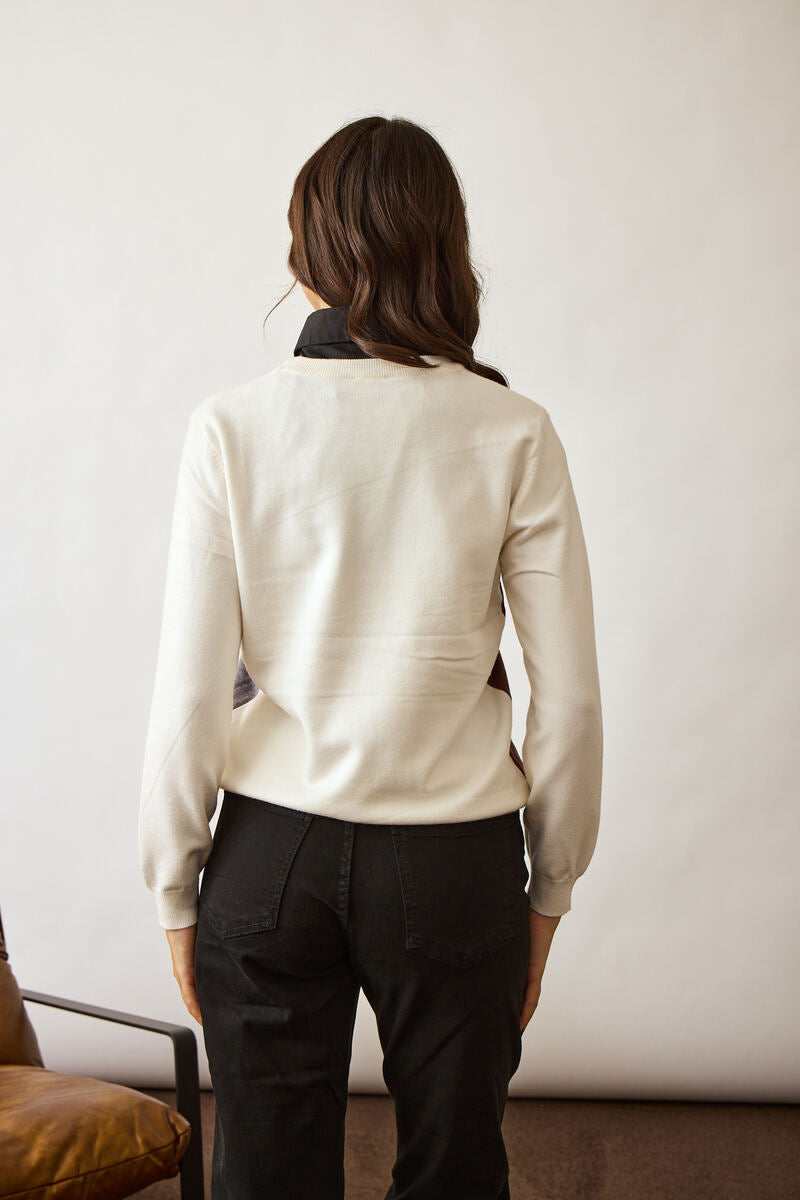 Maglia Rombi bianco|Colore:Bianco