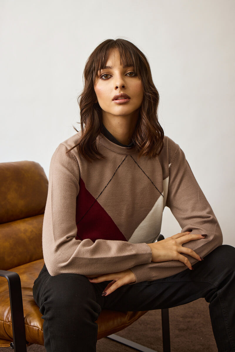 Maglia Rombi fango|Colore:Fango