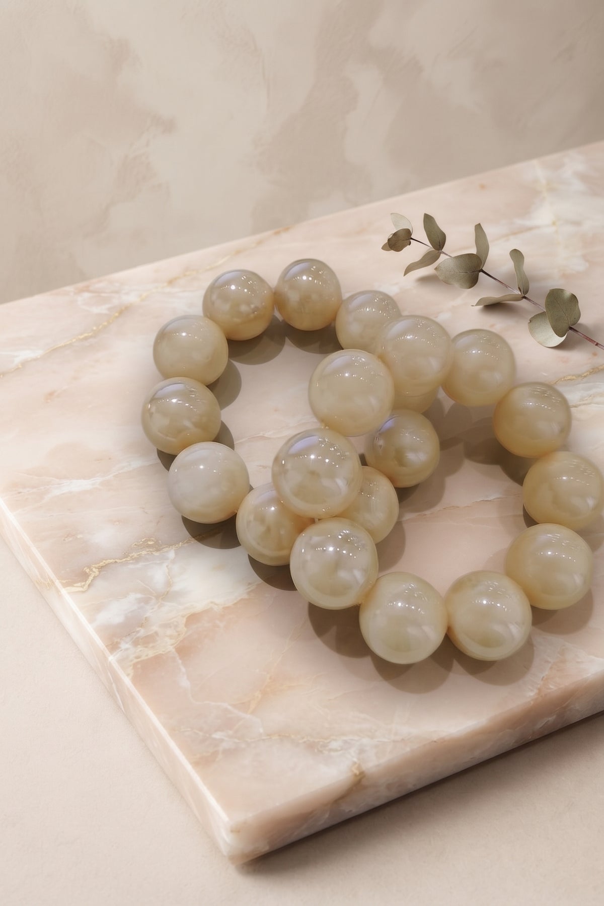 Bracciale Perle Beige chiaro|Colore:Beige chiaro