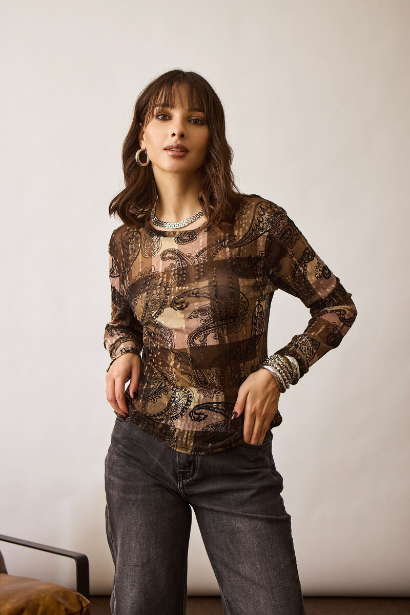 Maglia Tulle Fantasia Cashmere verde militare|Colore:Verde militare