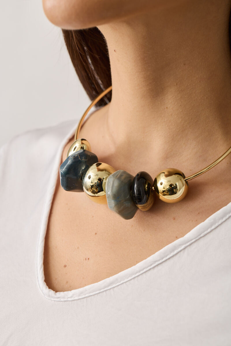 Parure Pietre E Sfere grigio|Colore:Grigio