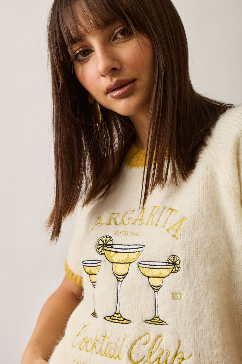 Pull Mezza Manica Margarita ocra|Colore:Ocra