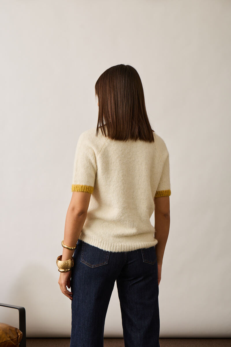 Pull Mezza Manica Margarita ocra|Colore:Ocra