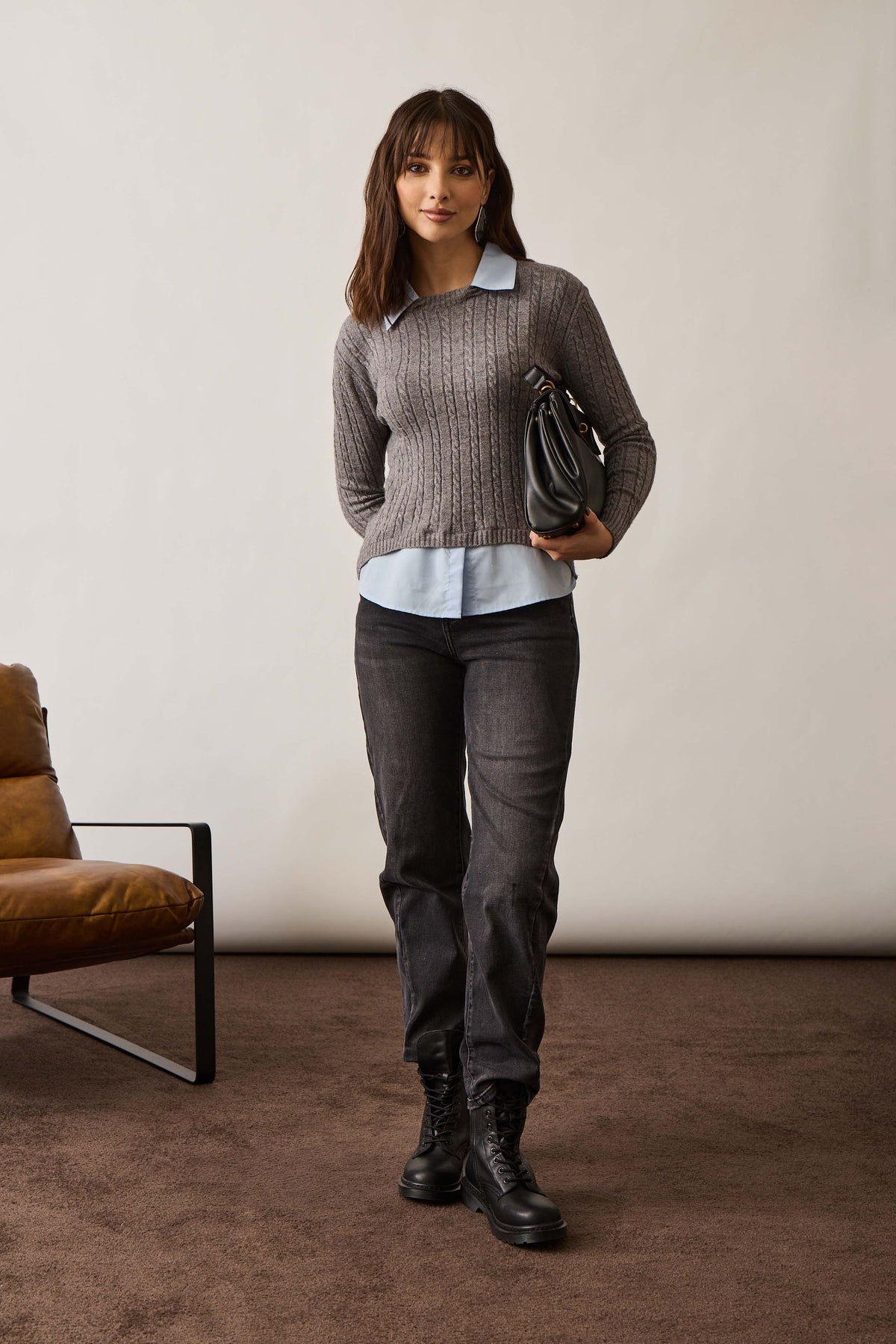 Pull Camicia grigio|Colore:Grigio