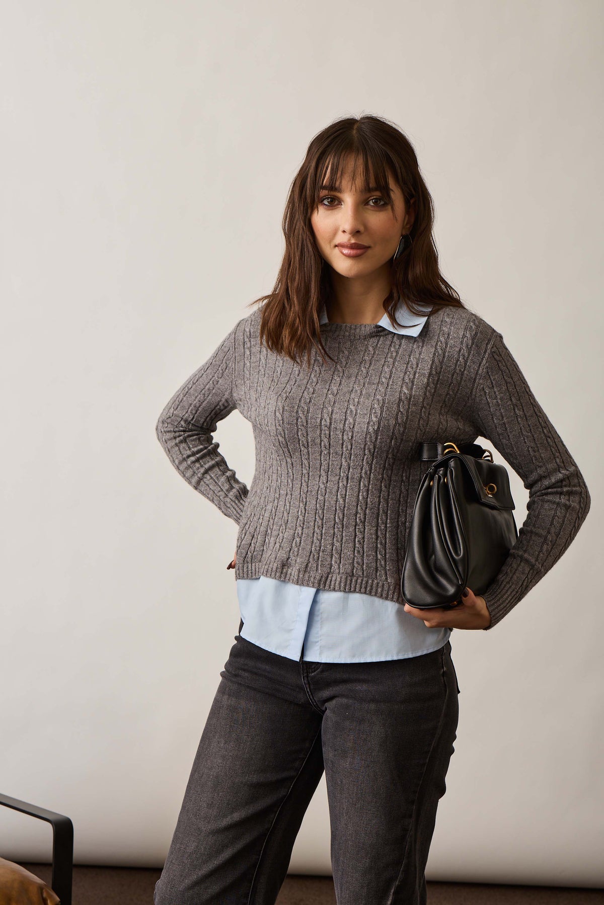 Pull Camicia grigio|Colore:Grigio