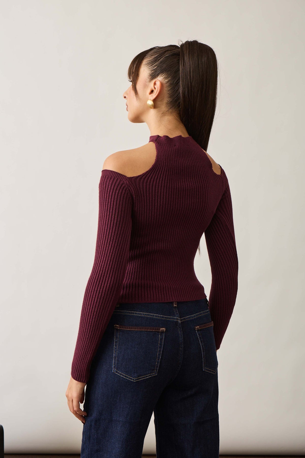 Maglia Costine borgogna|Colore:Borgogna