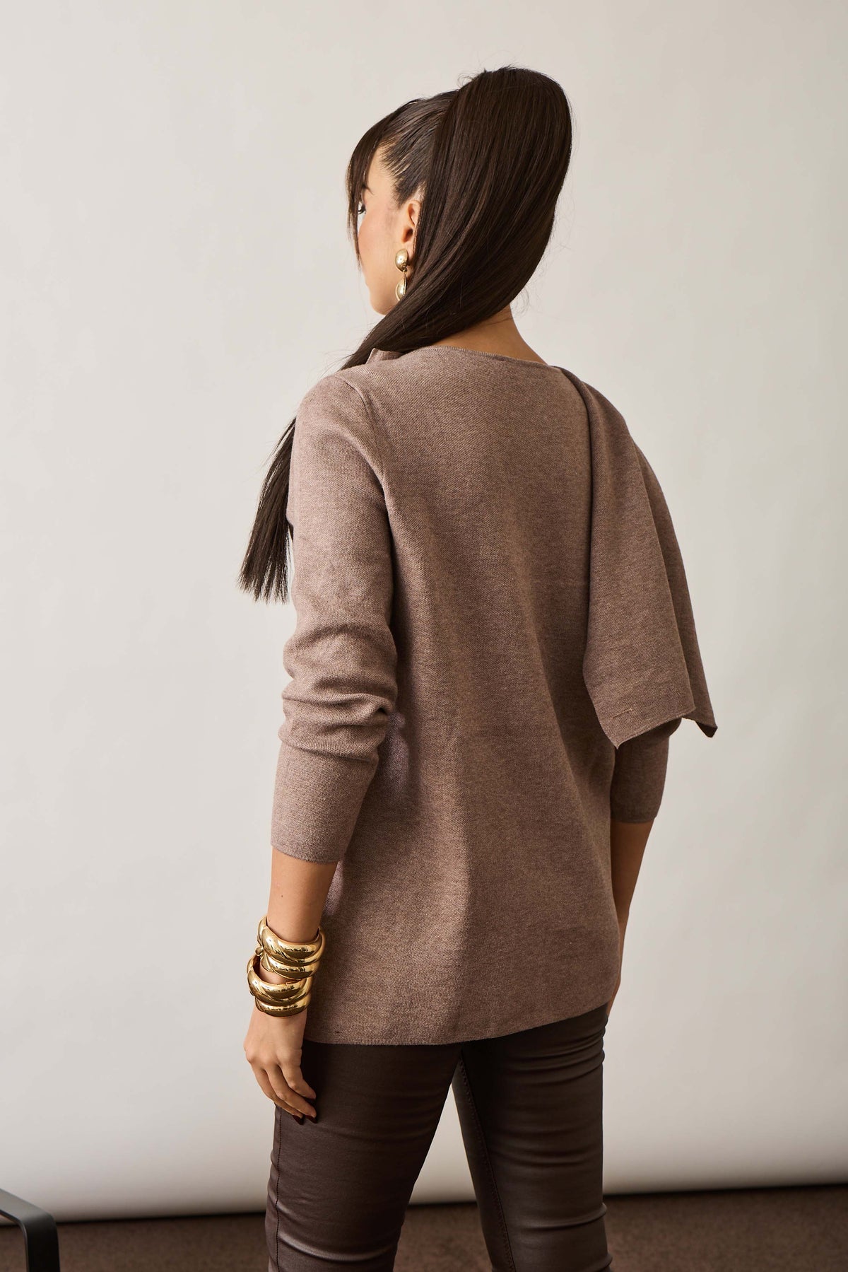 Pull Bottoni Fango|Colore:Fango