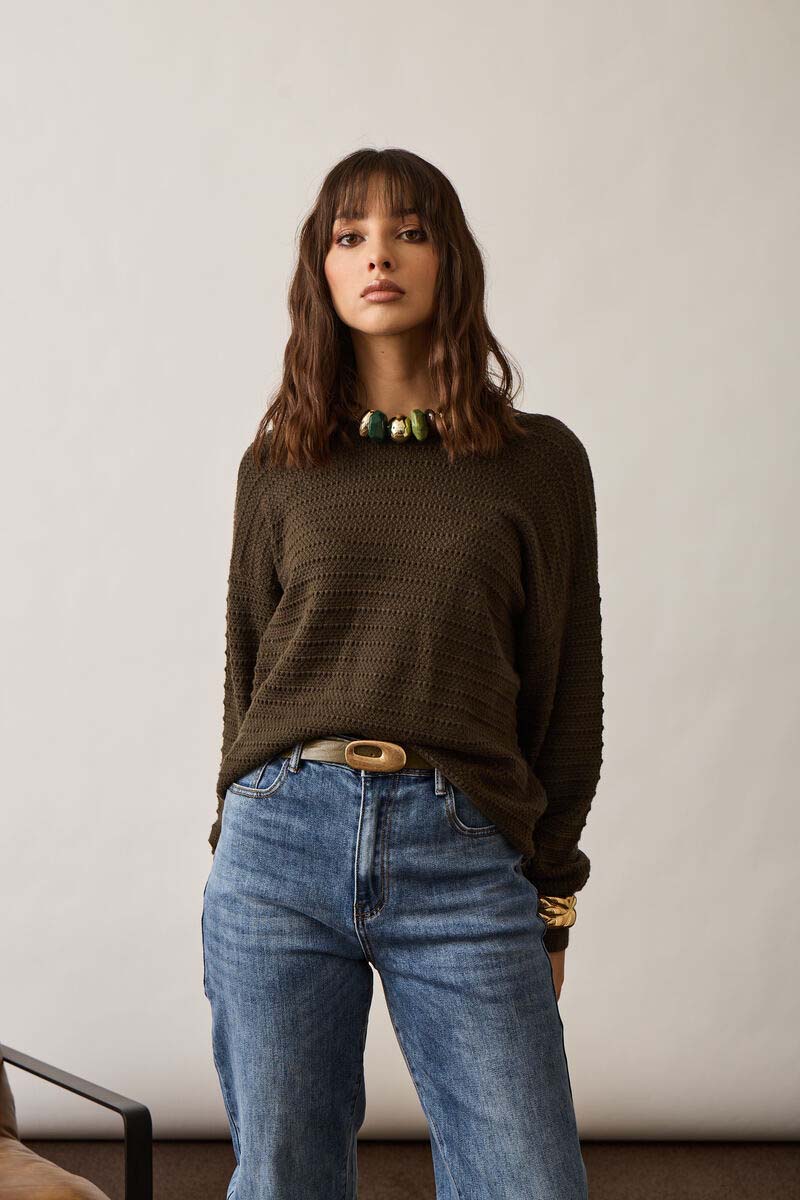 Pull Con Fiocco verde militare|Colore:Verde militare