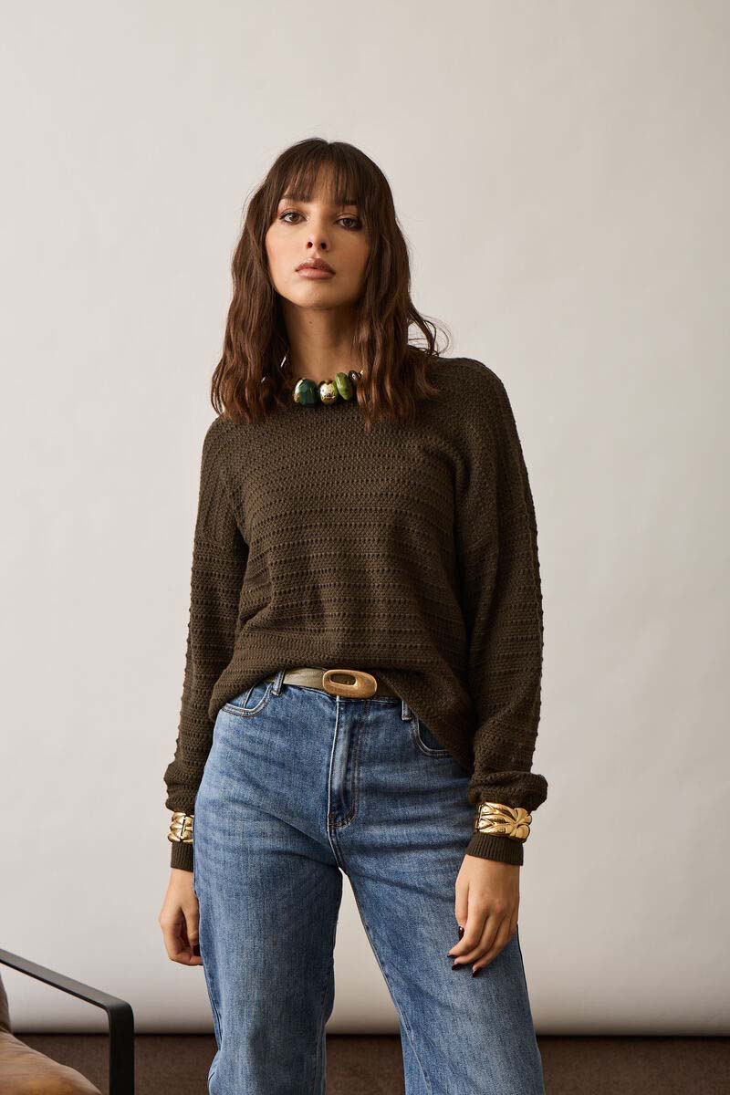 Pull Con Fiocco verde militare|Colore:Verde militare