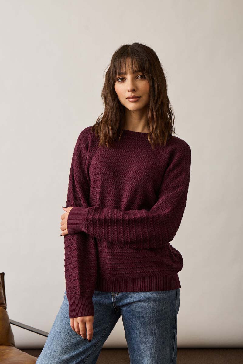 Pull Con Fiocco bordeaux|Colore:Bordeaux