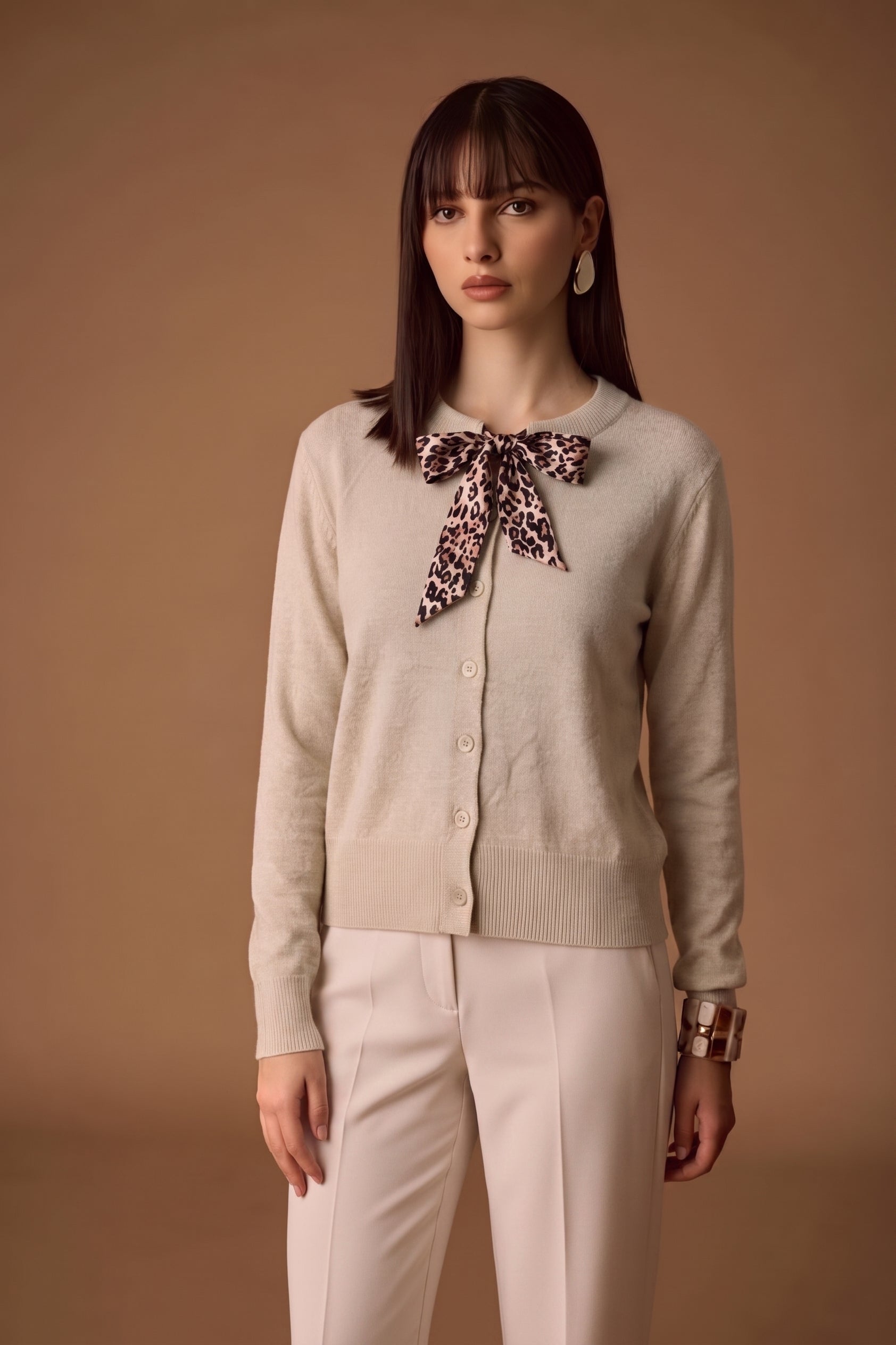 Cardigan Fiocco Leo Beige
