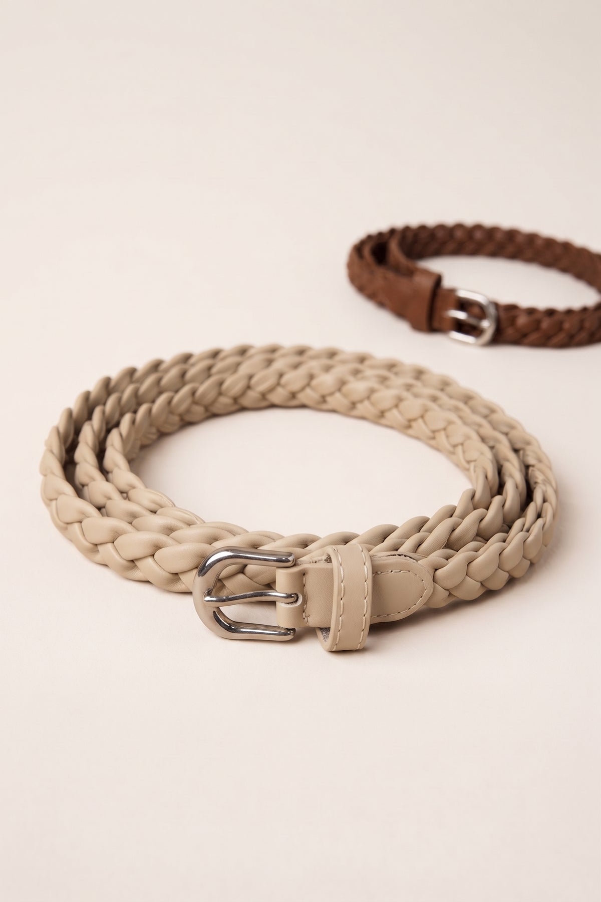 Cintura Intrecciata Beige Chiaro