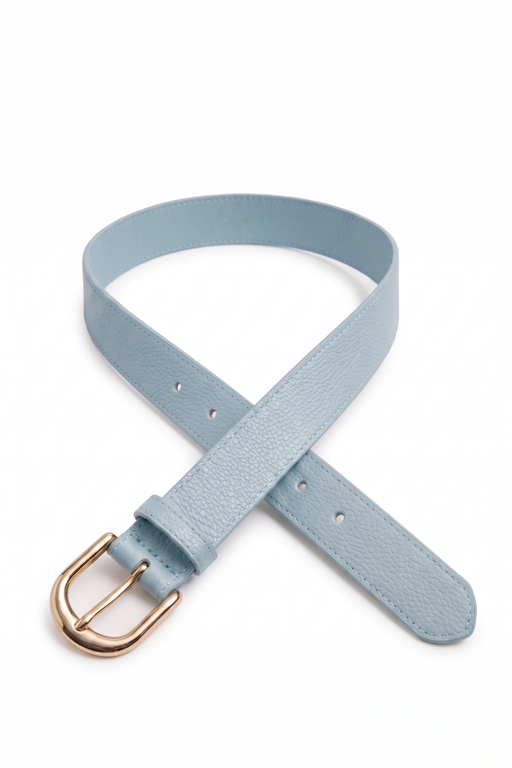 Cintura In Pelle Azzurro