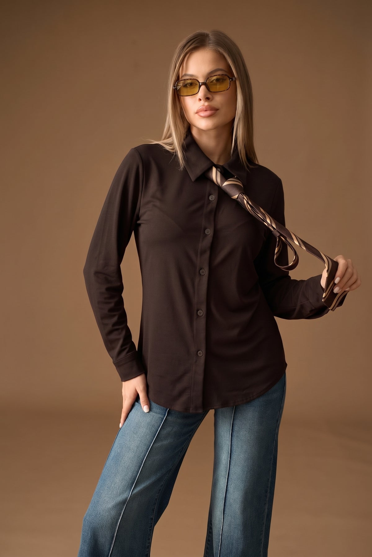 Camicia In Maglia Testa Di Moro