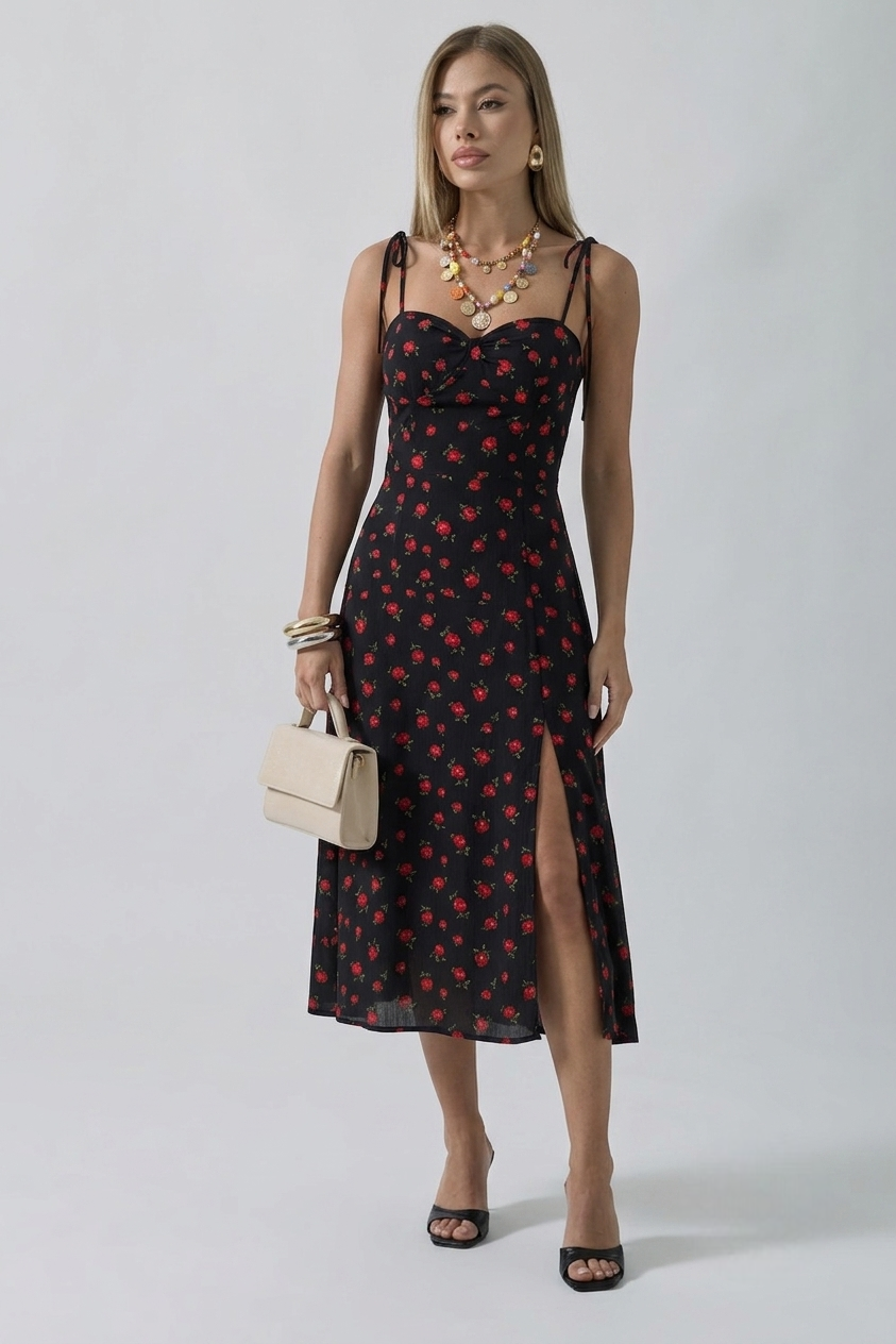Abito Mini Rose Nero