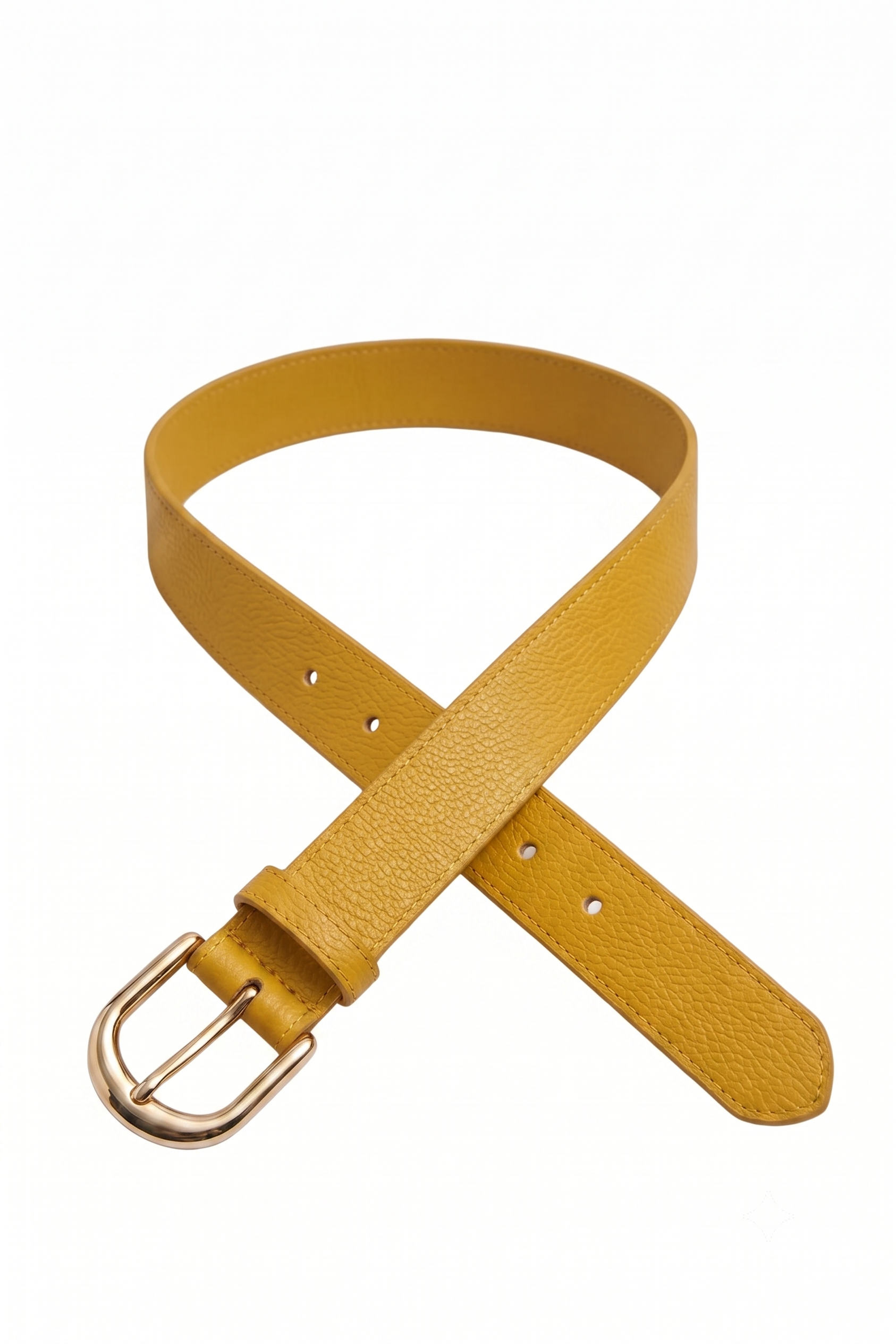 Cintura In Pelle Giallo