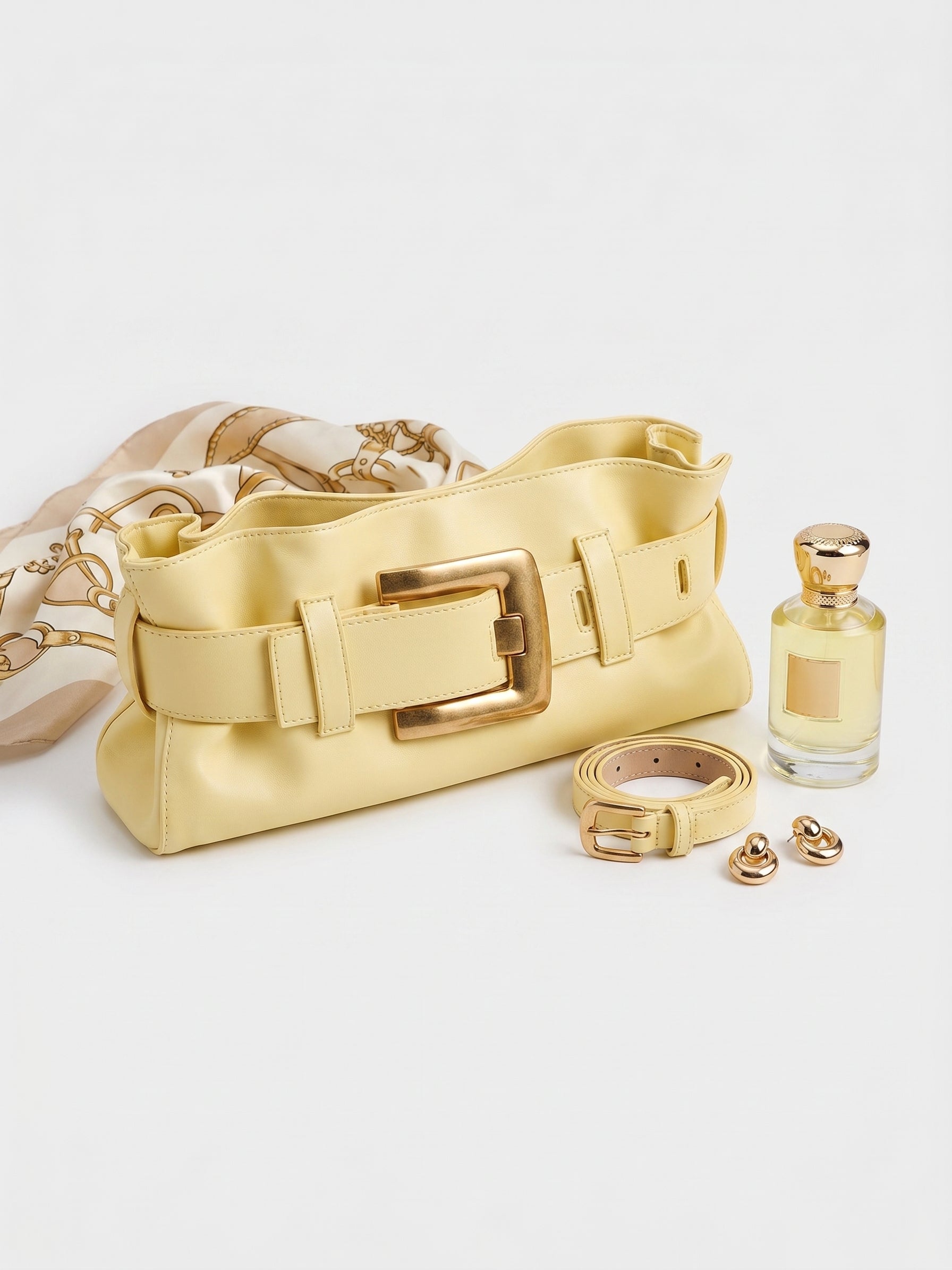 Clutch Con Fibbia Giallo