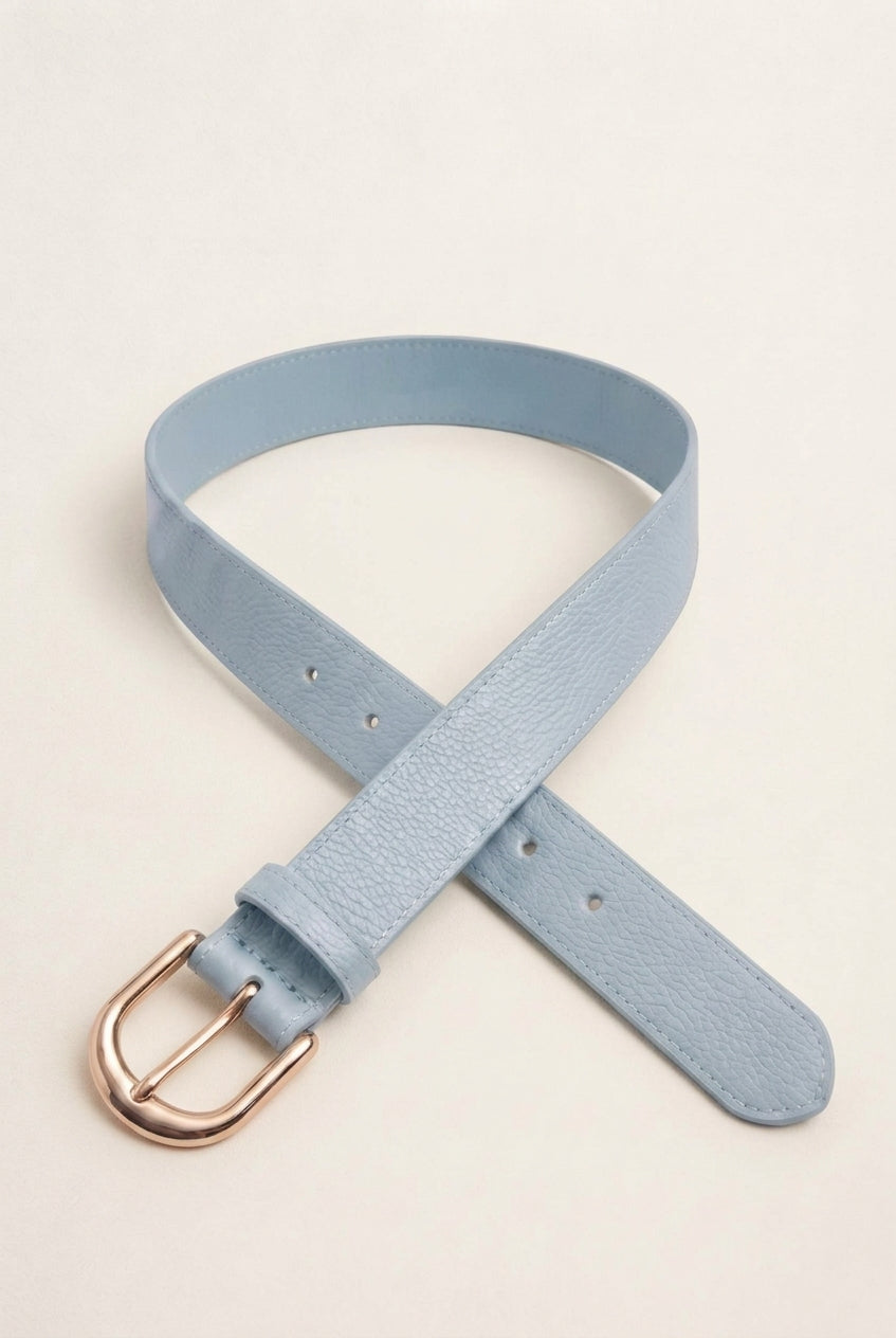 Cintura In Pelle Simply Azzurro