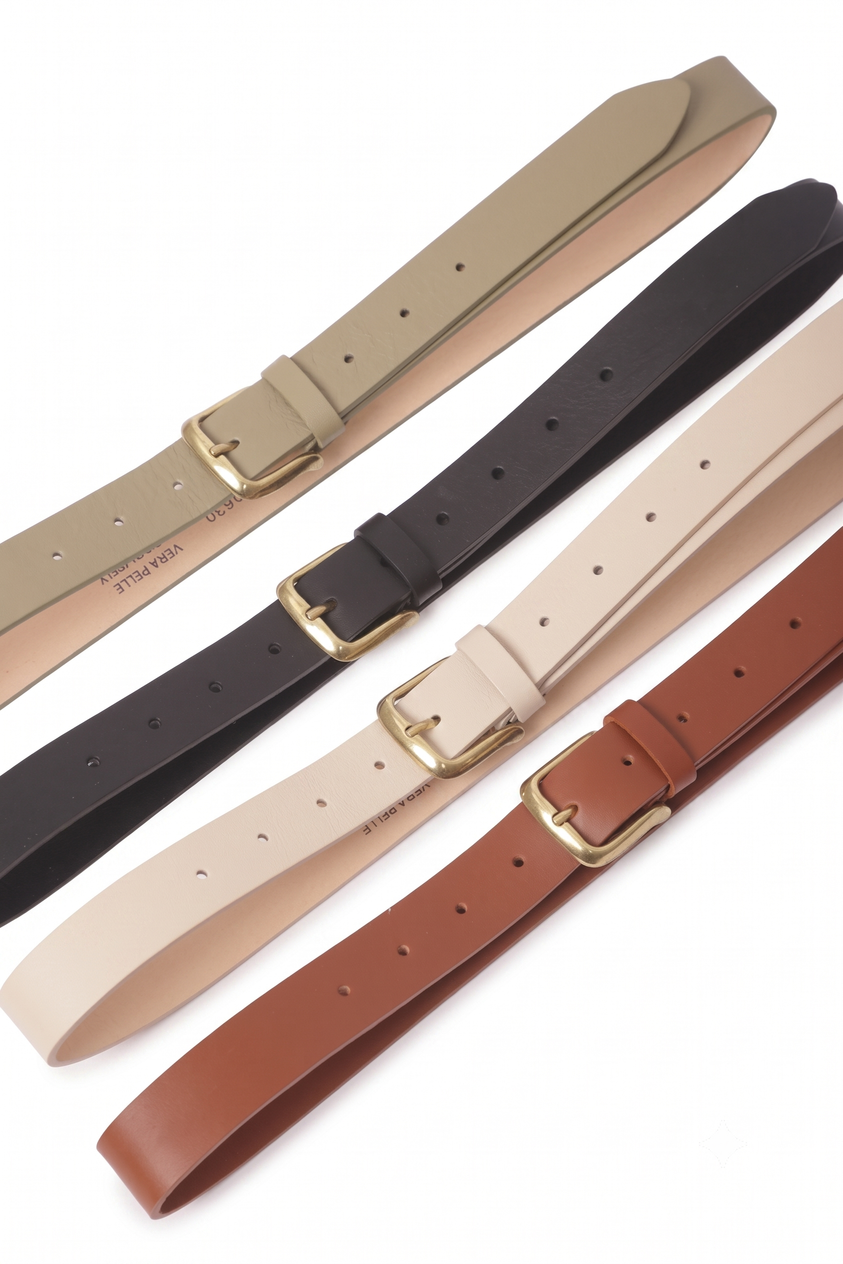 Cintura In Pelle Latte
