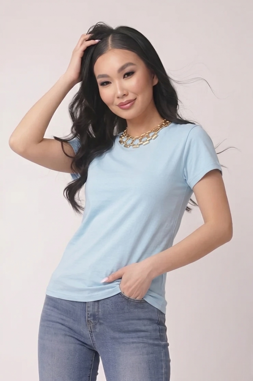 T-Shirt Basic Celeste