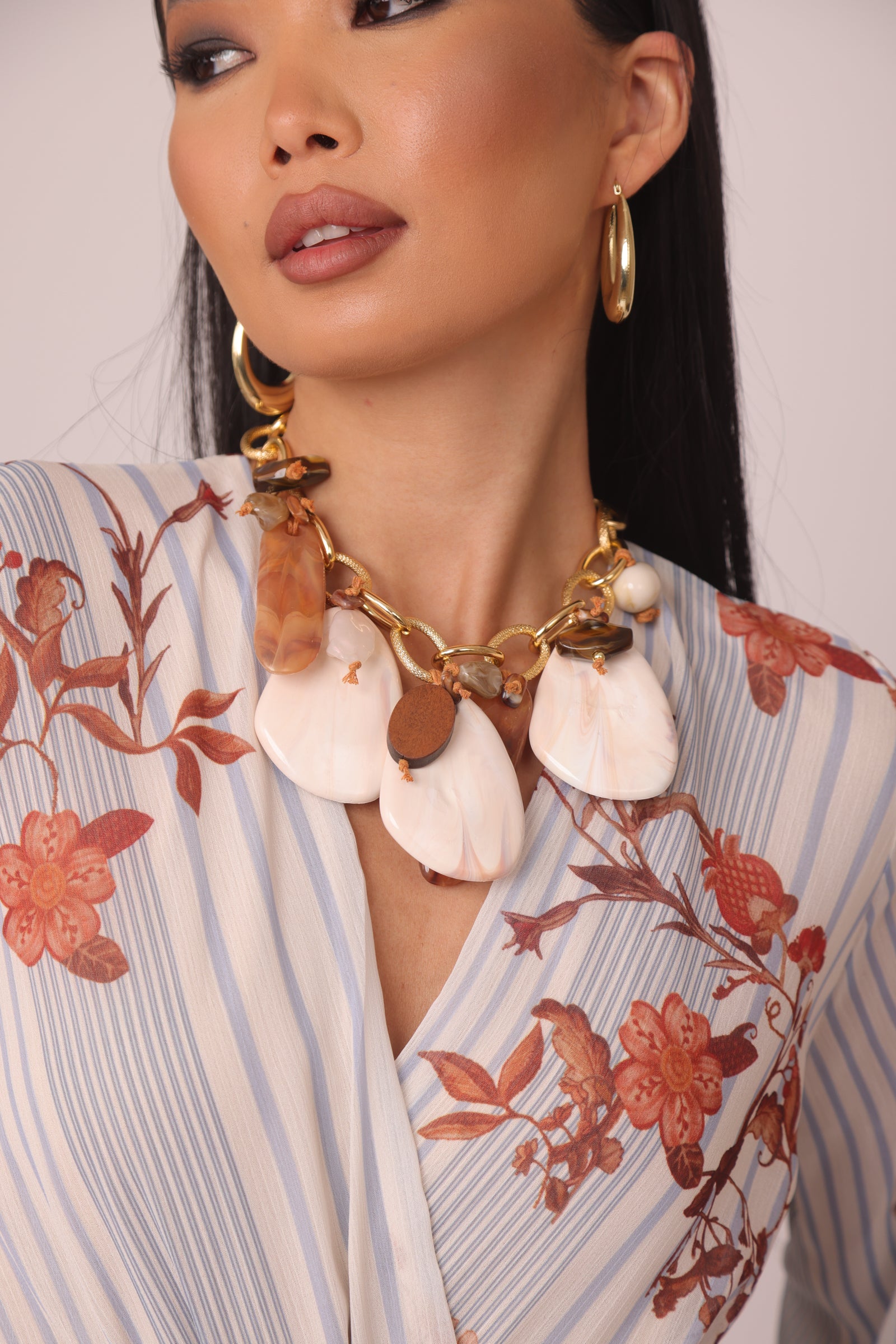 Collana Pietre Beige