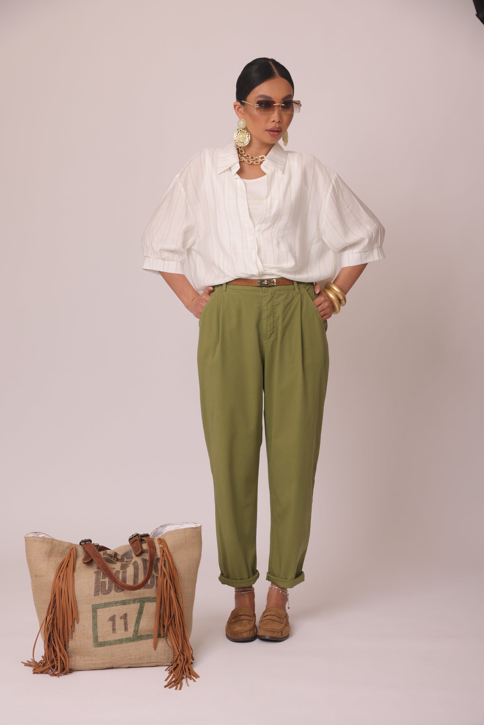 Pantalone Asia Verde