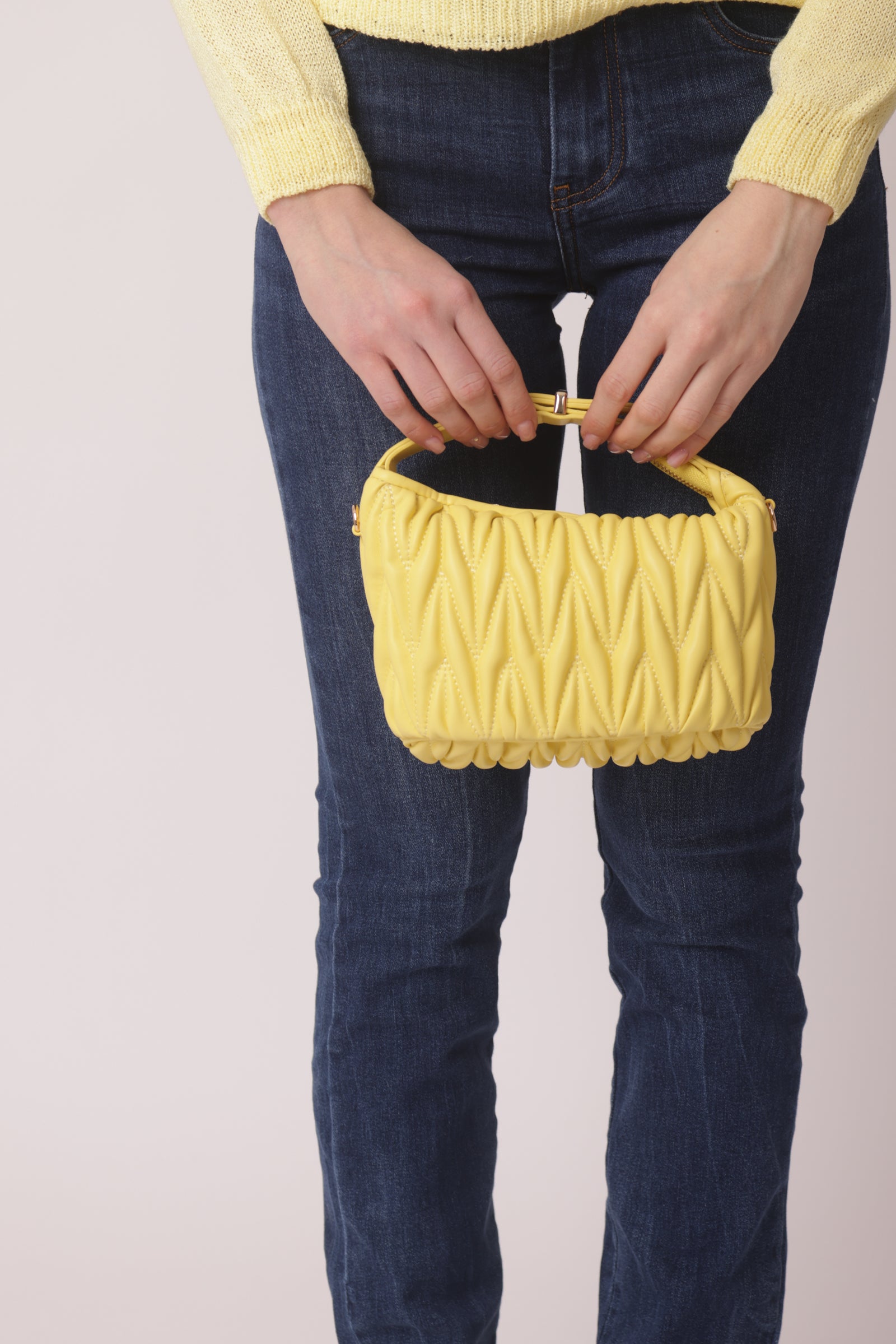 Mini Bag Trapuntata Giallo