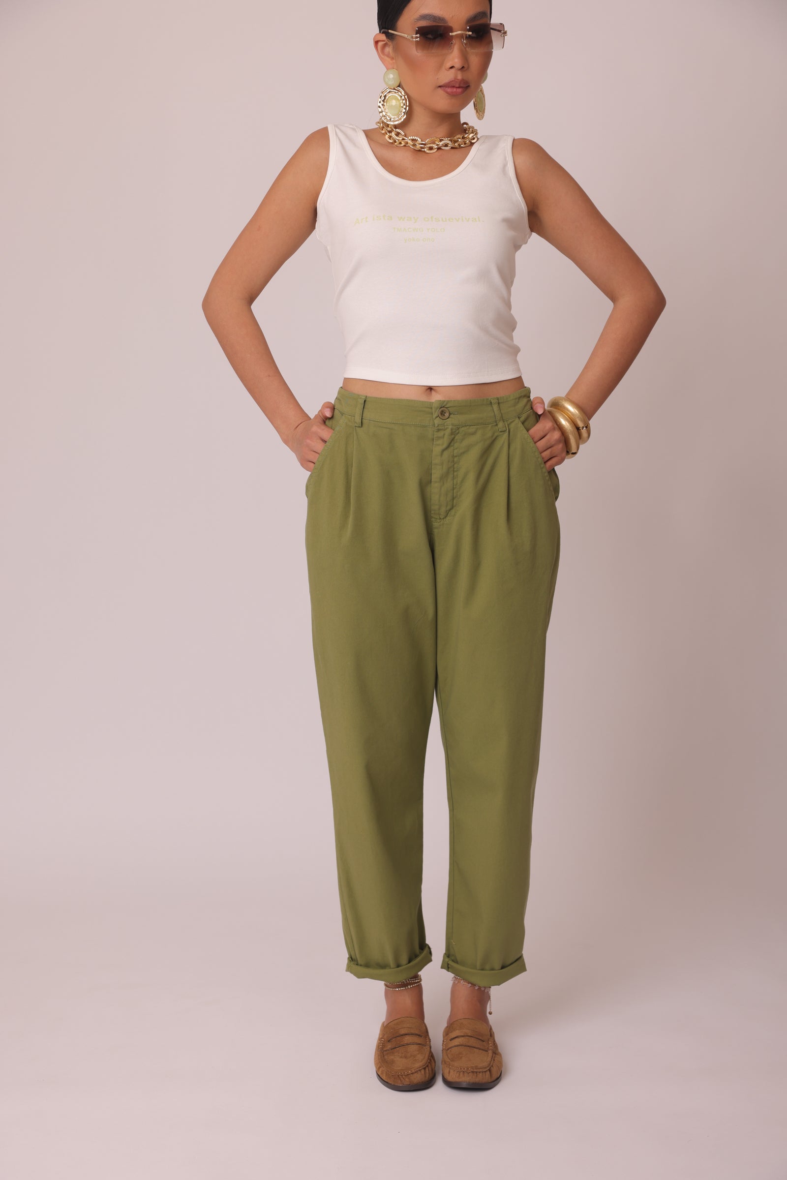 Pantalone Asia Verde