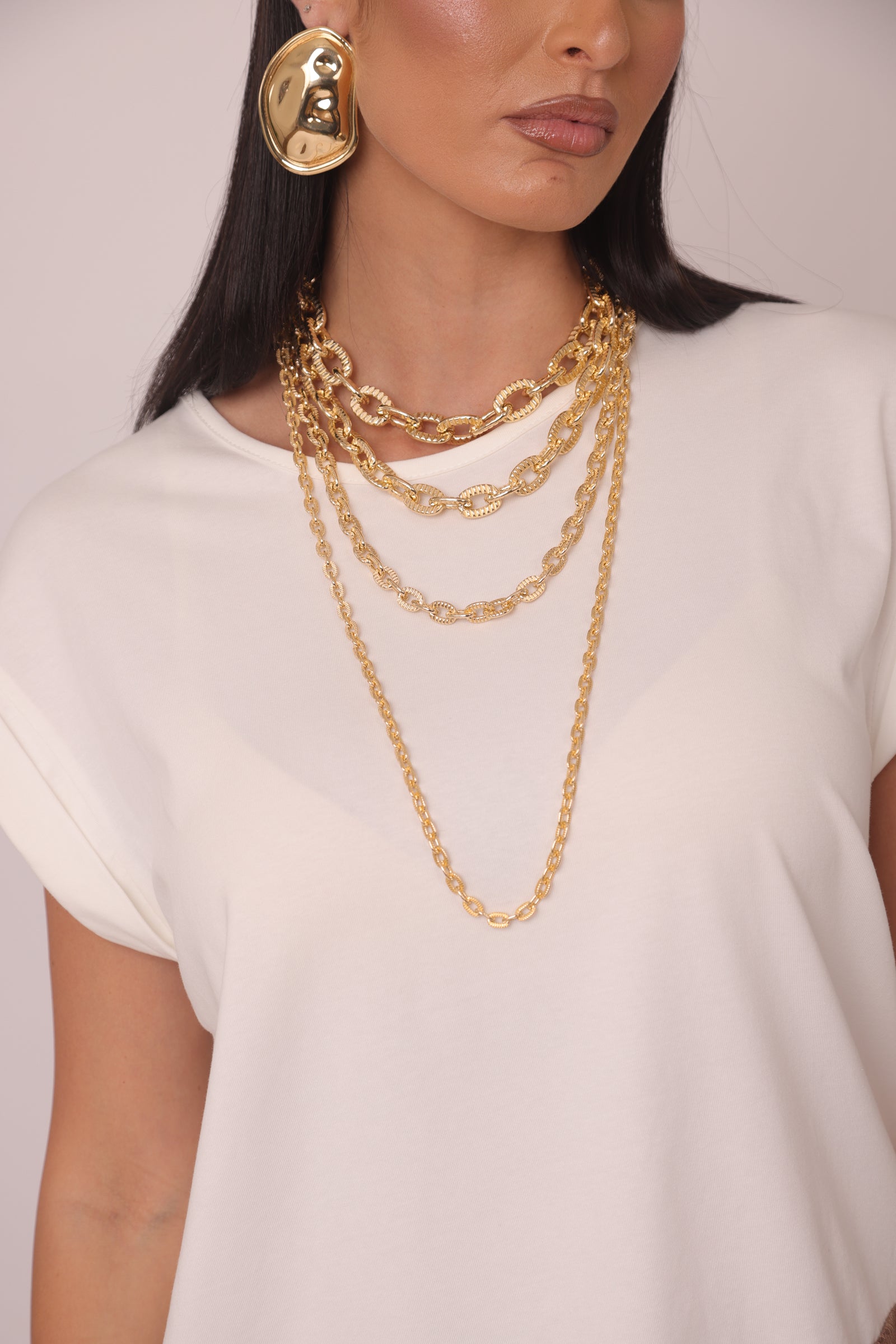 Collana Multifili  Catena Oro