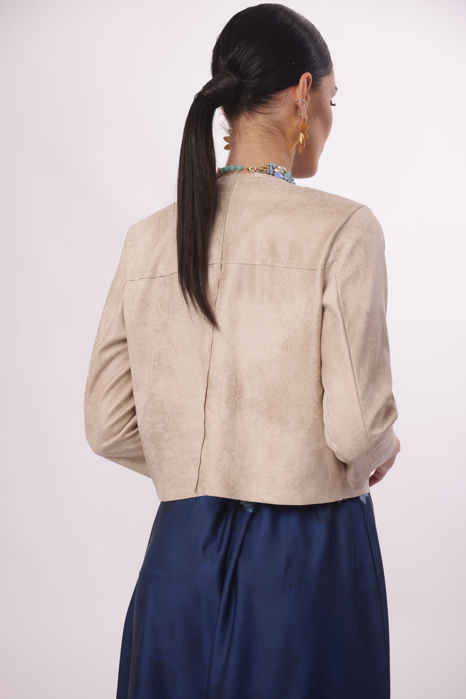 Bolerino Corto Nabuk Beige
