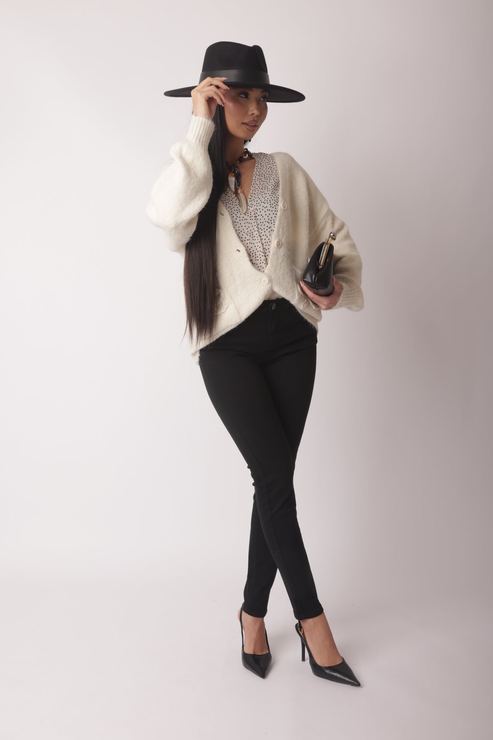 Pantalone Skinny Colorato Nero