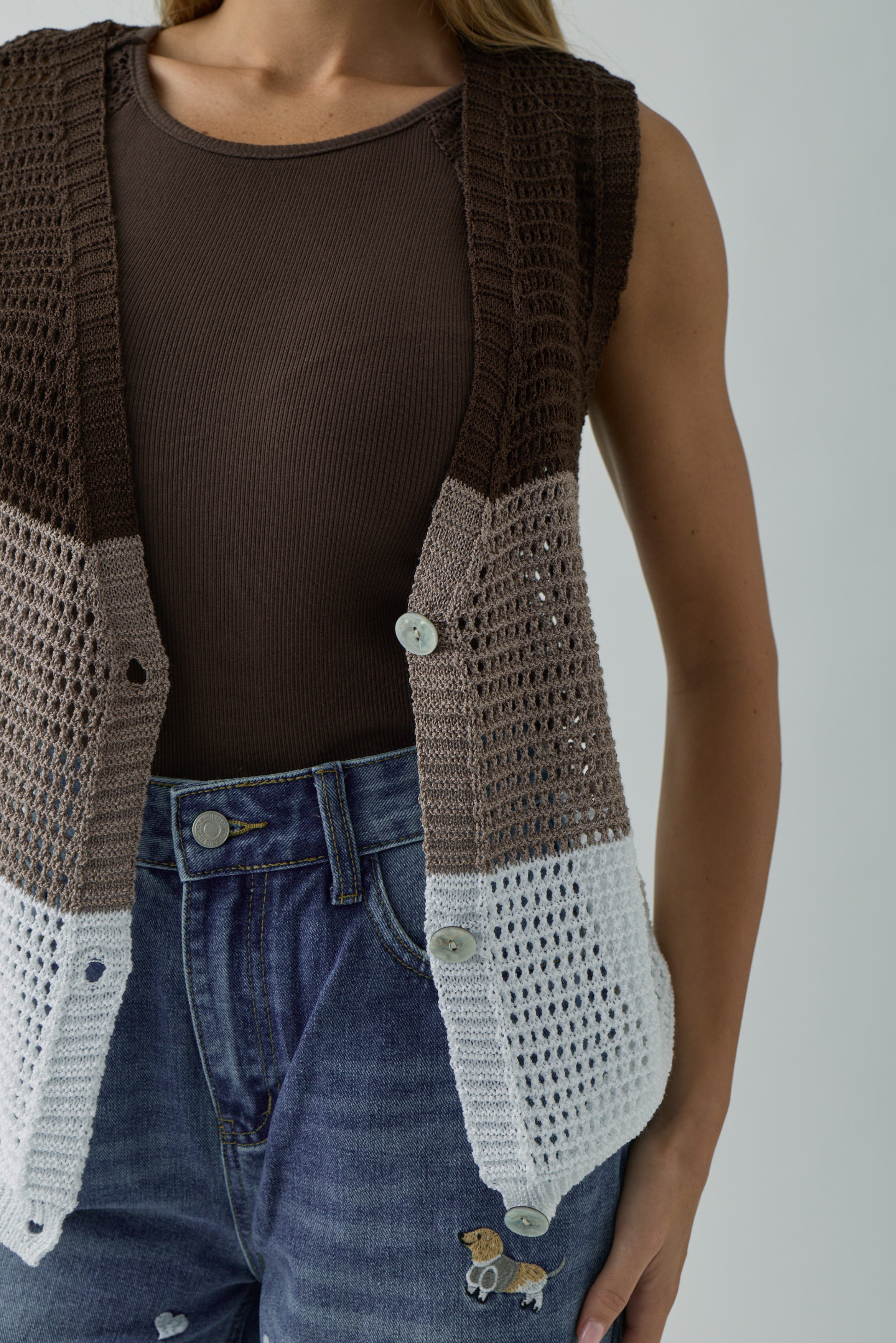 Gilet Con Bottoni Testa Di Moro