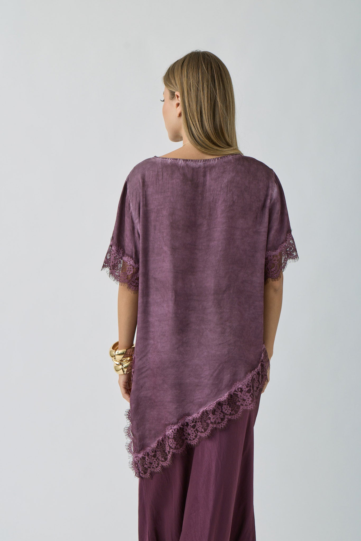 Blusa Asimmetrica Malva
