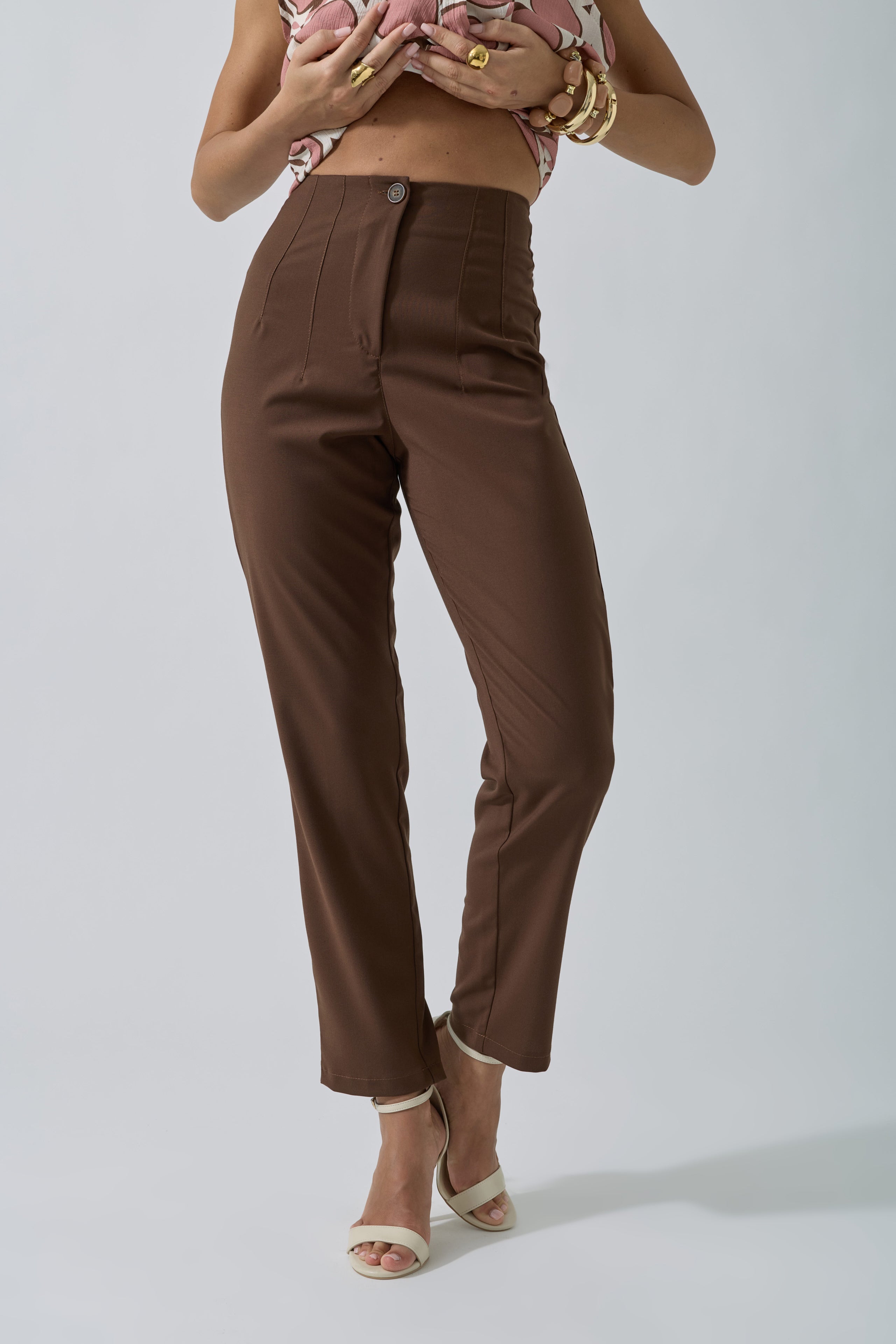 Pantalone Office Capri Testa Di Moro
