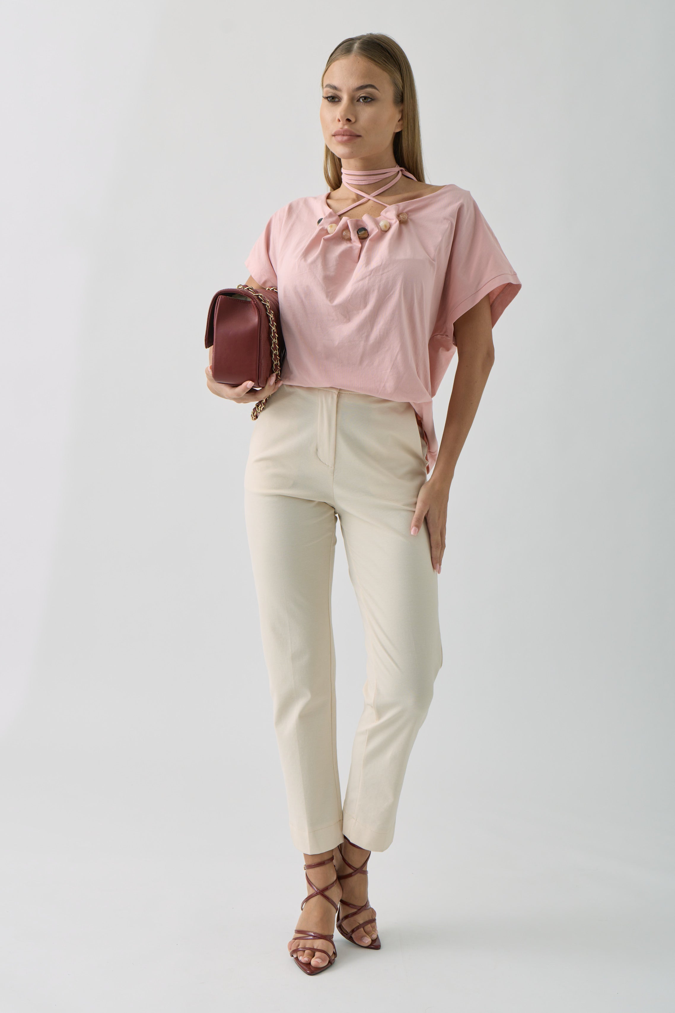 Pantalone Punto Milano Capri Classic Gesso