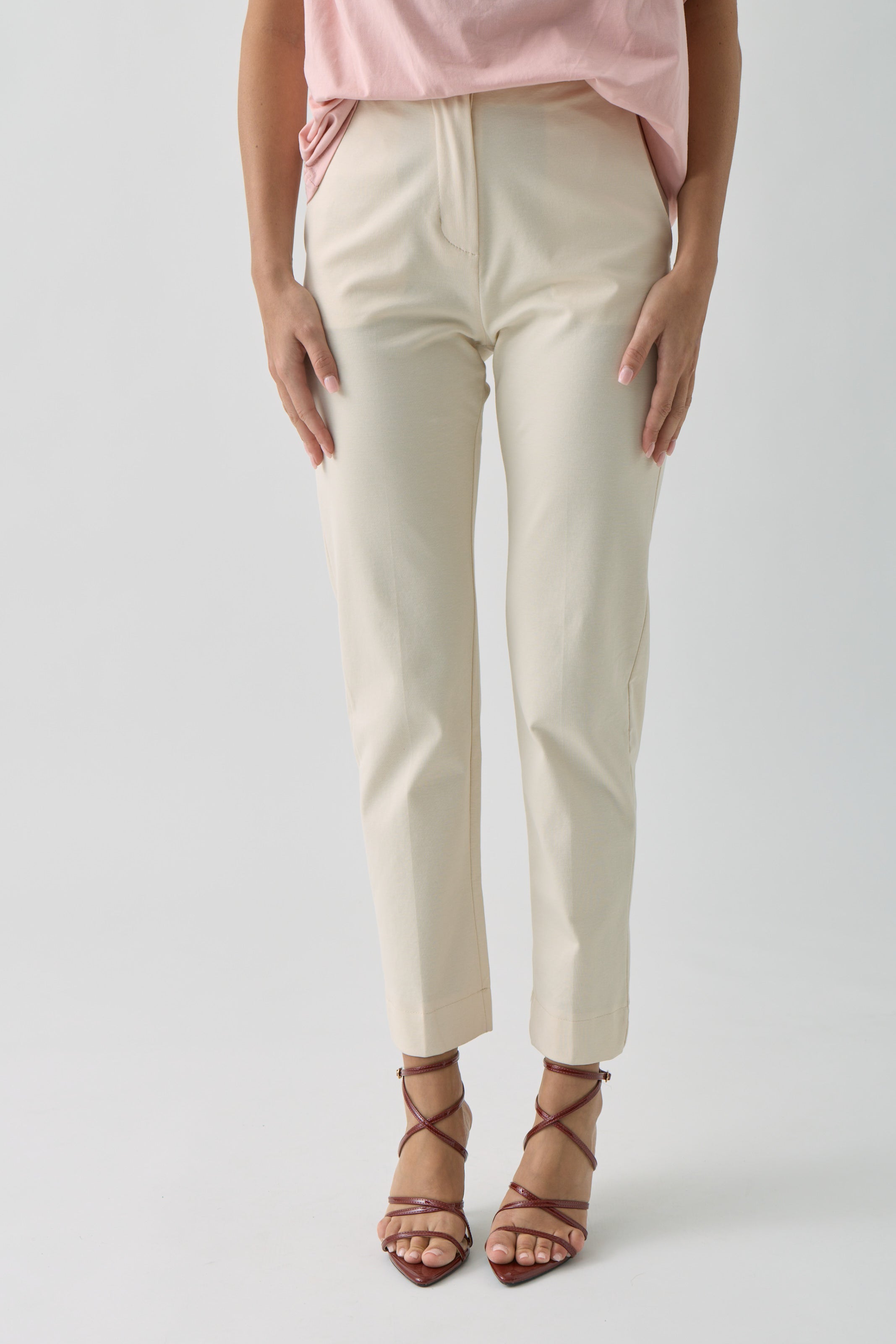 Pantalone Punto Milano Capri Classic Gesso