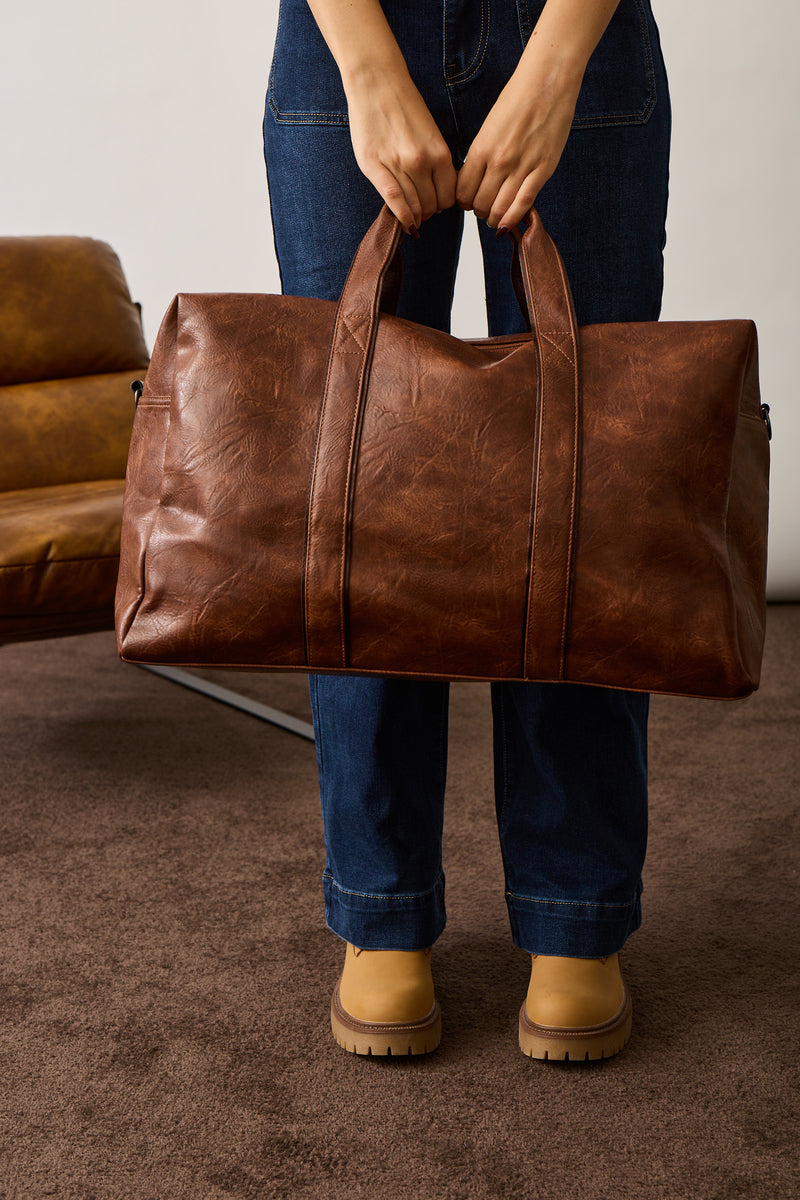 Maxi Bag Bowling Cuoio Scuro