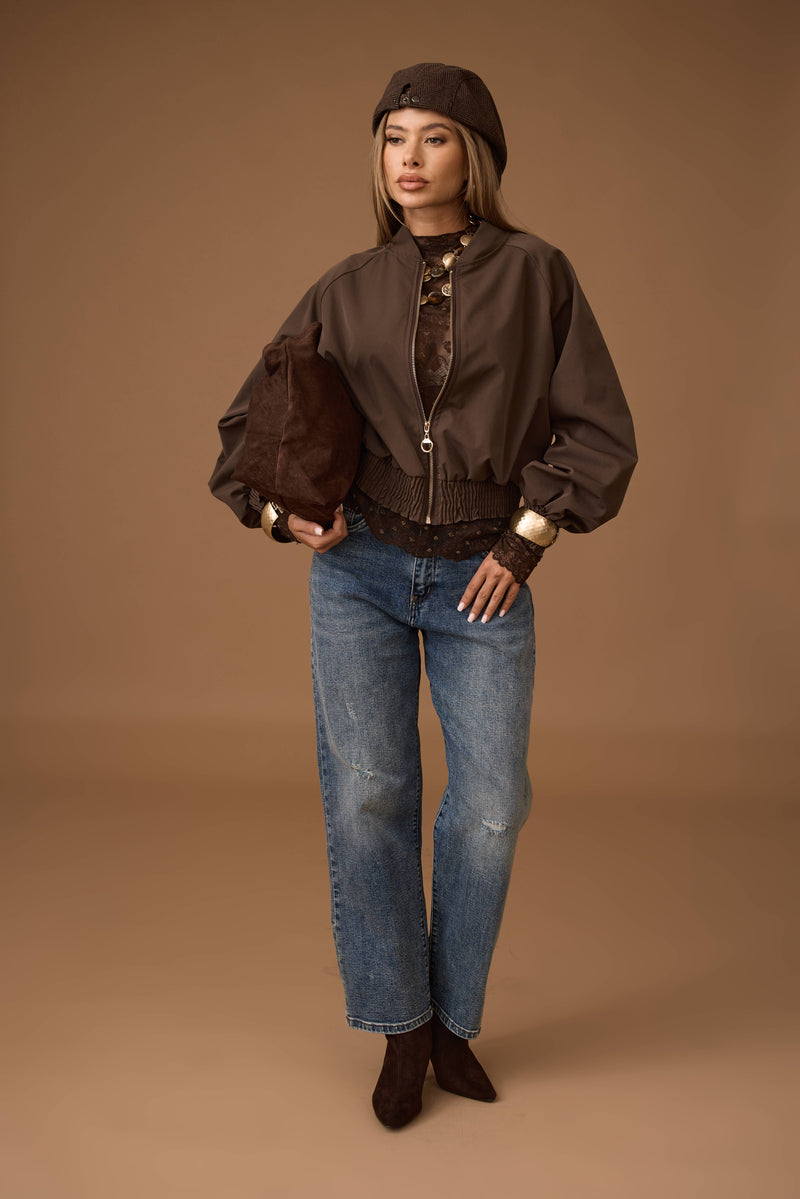 Jeans Boyfriend Con Strappi Denim