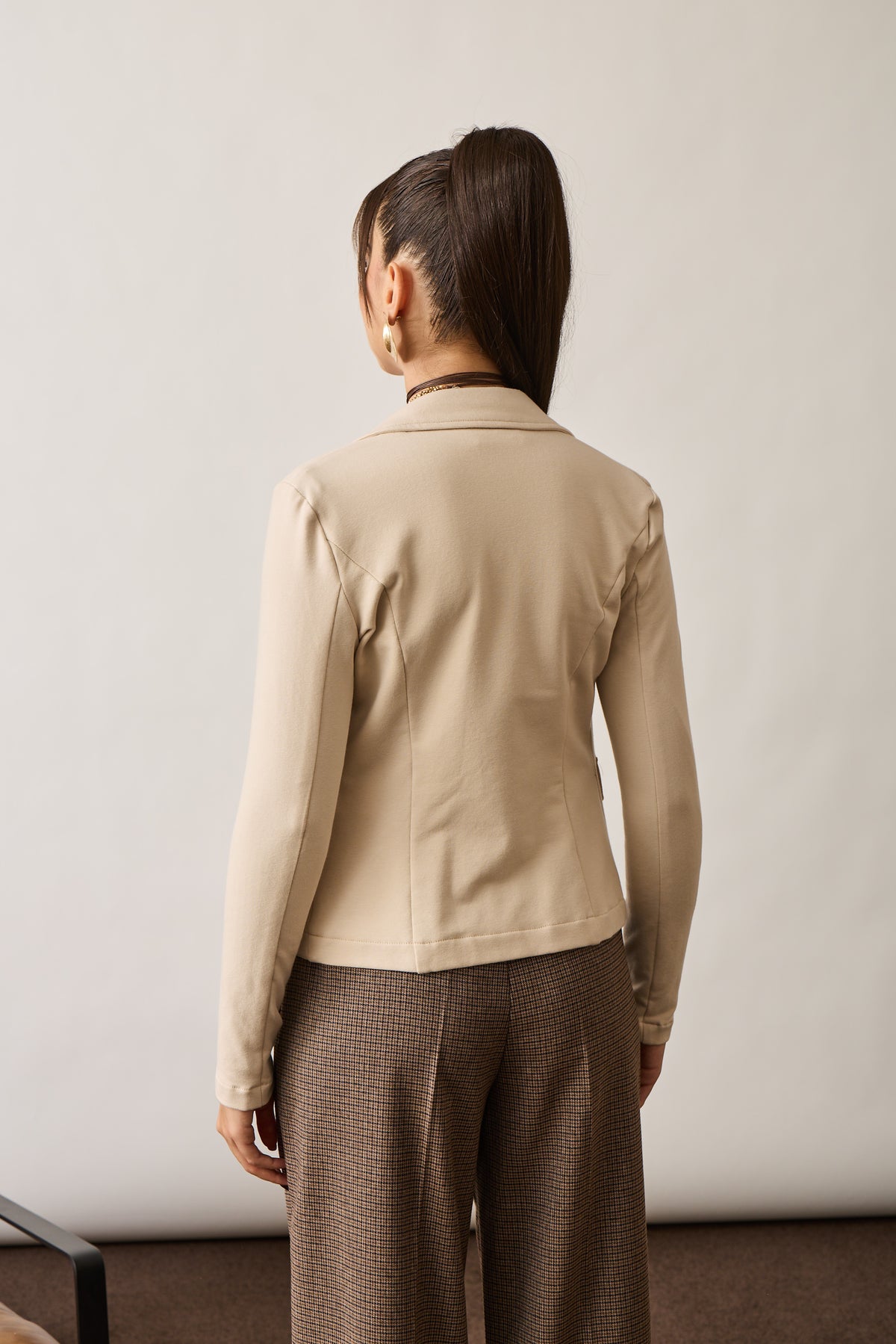 Giacca In Felpa Beige Chiaro