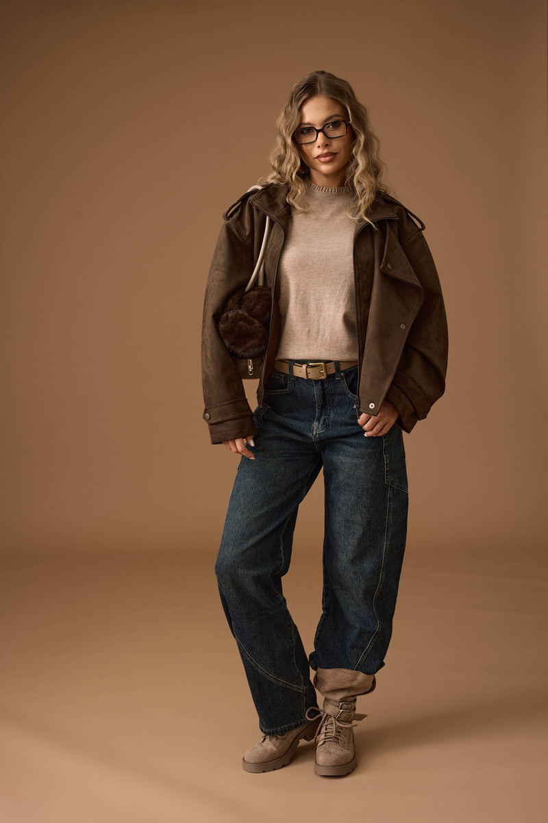 Jeans Con Tasconi Cargo Ballon Denim