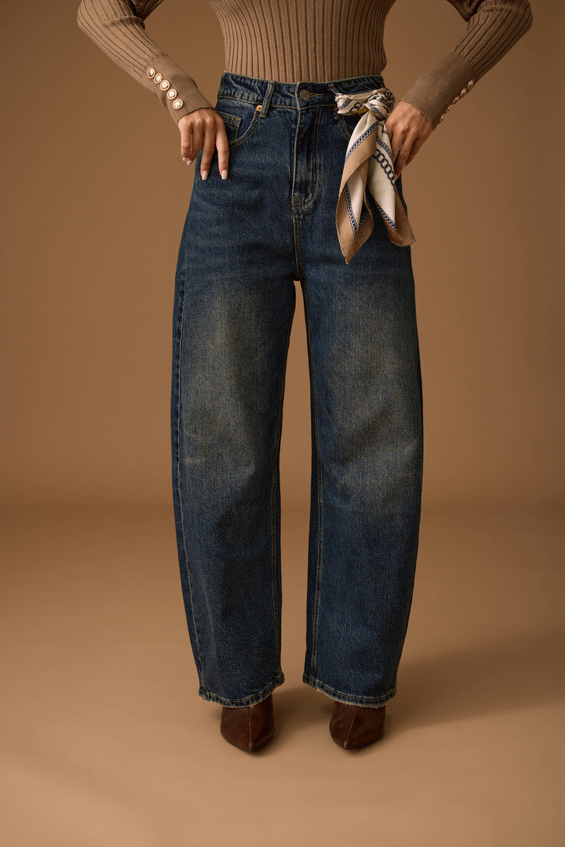 Jeans Ballon Sabbiato Denim