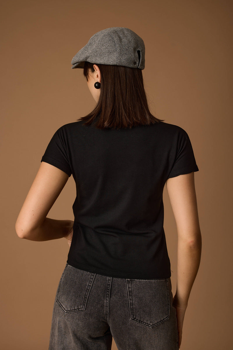 Maglia Lupetto Mezza Manica Nero
