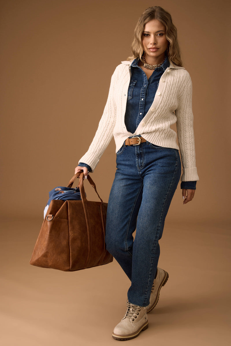 Jeans Dritto Taglio Vivo Denim