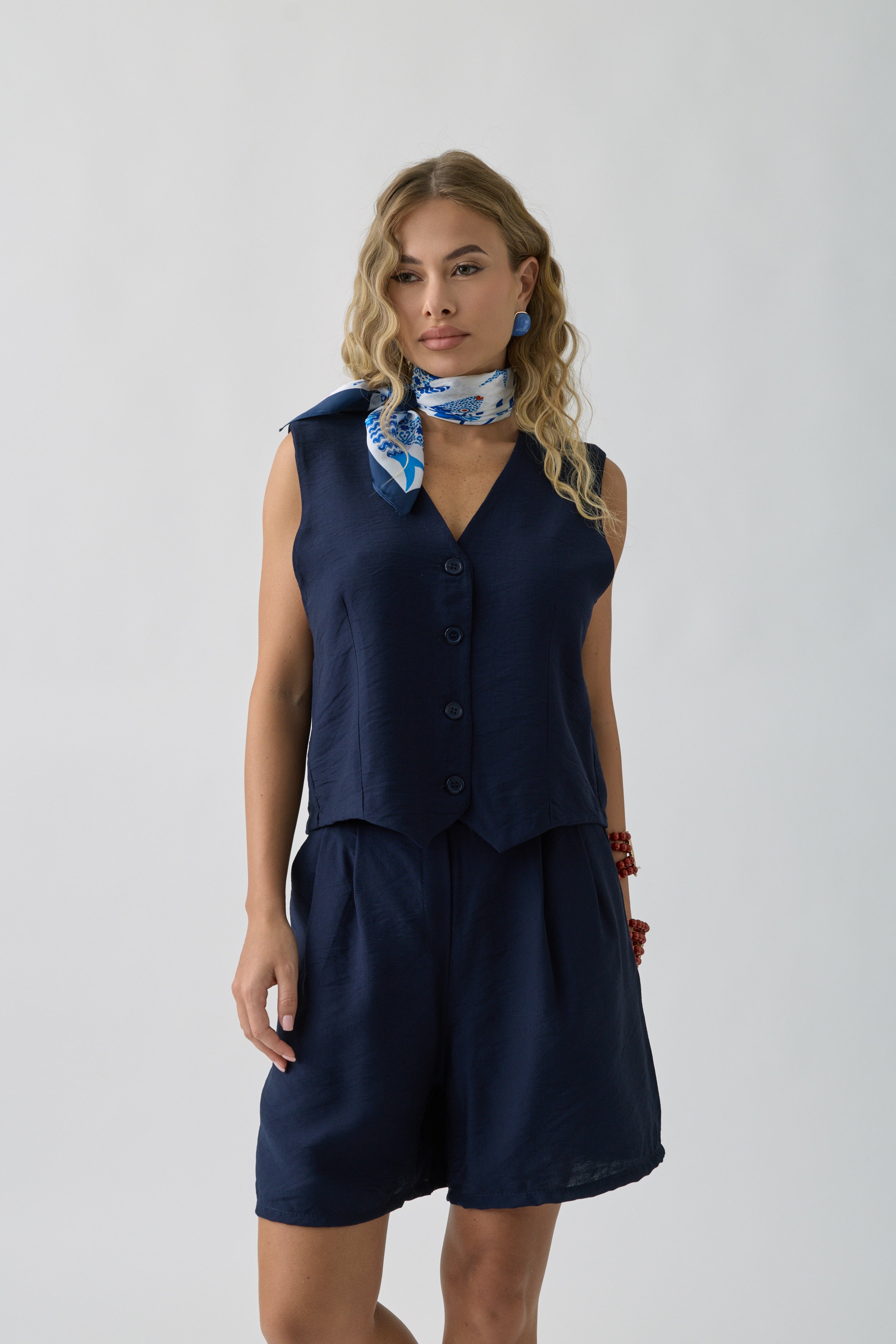 Coordinato Gilet e Shorts Lia Blu