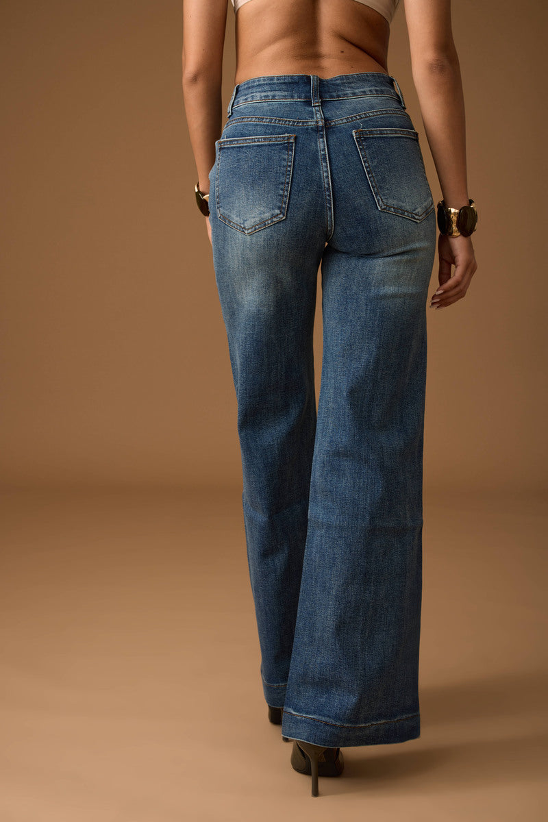 Jeans Dritto Wide Leg Denim