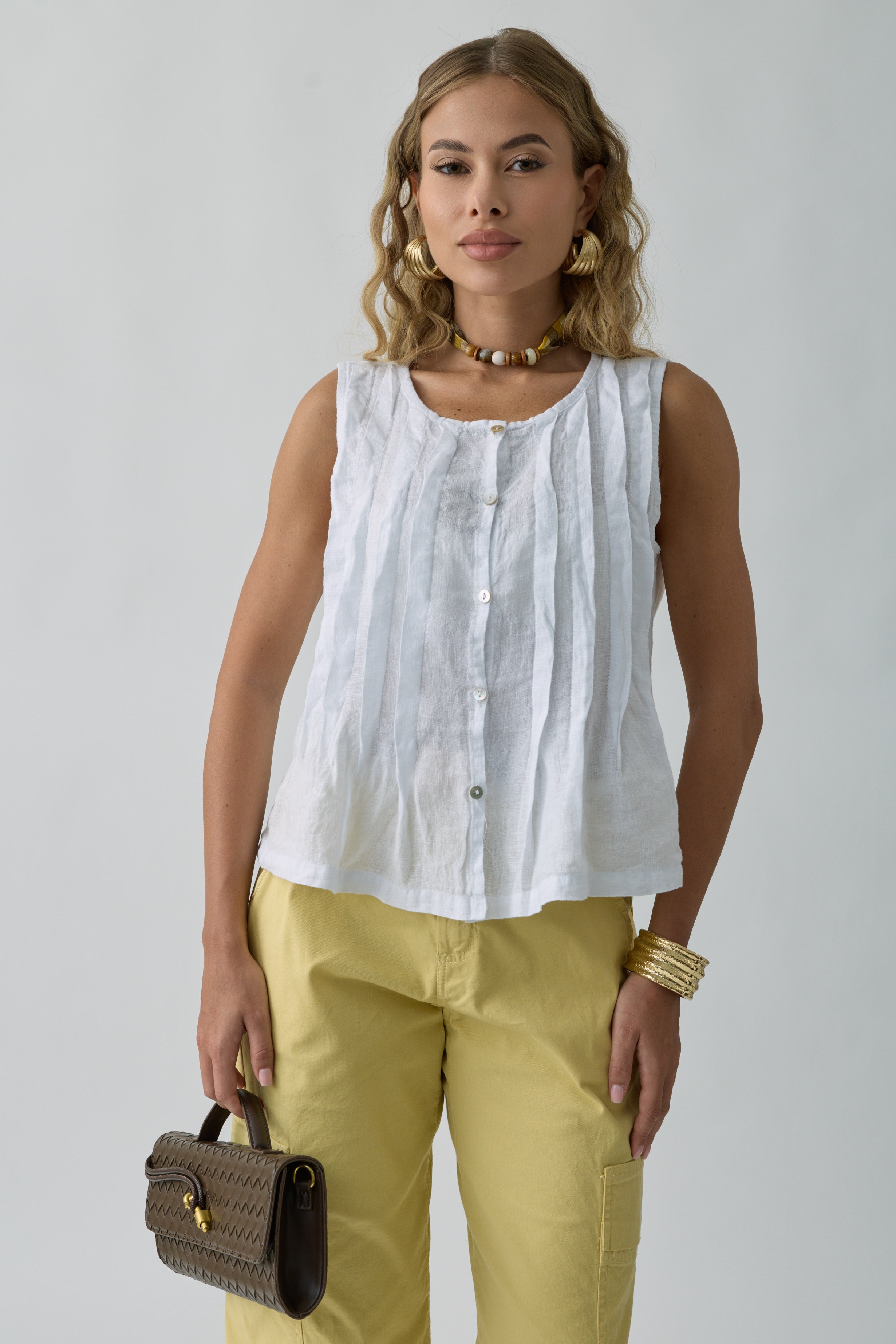 Camicia Lino Aura Bianco