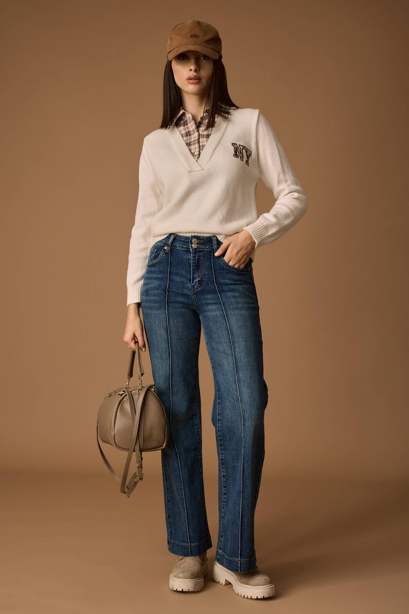Jeans Dritto Wide Leg Denim