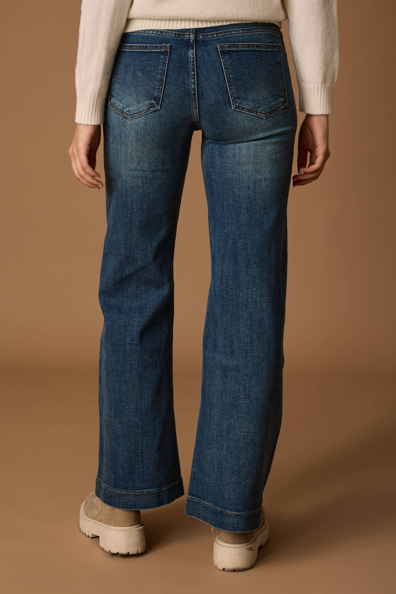 Jeans Dritto Wide Leg Denim